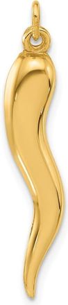 Diamond2Deal 14k Yellow Gold Polished Hollow Italian Horn Pendant