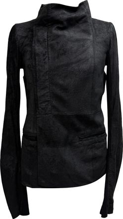Rick Owens Brushed Jacket in Black Leather