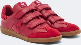 Isabel Marant Beth suede-trimmed leather sneakers