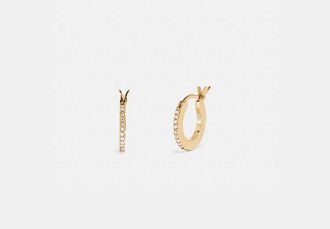 Coach Pave Huggie Earrings