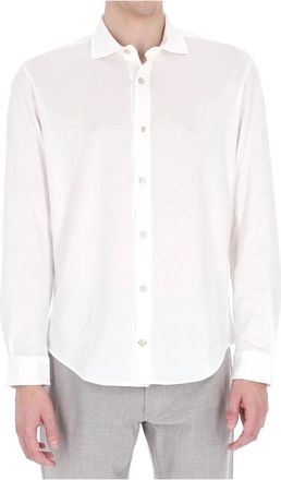 Eleventy Casual Shirts - Heren - Casual Overhemden - Wit - 2XL - Katoen - Overhemden