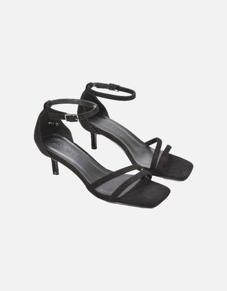 XY London Womens XY London Womens/Ladies Lea Strappy Low Kitten Heel Sandals - Black - Size: 6