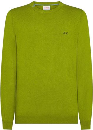Sun 68 Muschio Sweater basic l/s - Heren - Ronde hals truien - Groen - L - Truien & Vesten