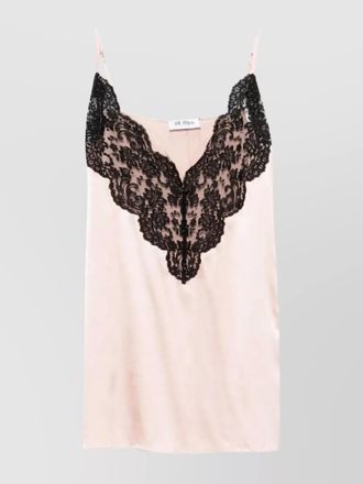 The Attico lace insert slip mini dress v-neck