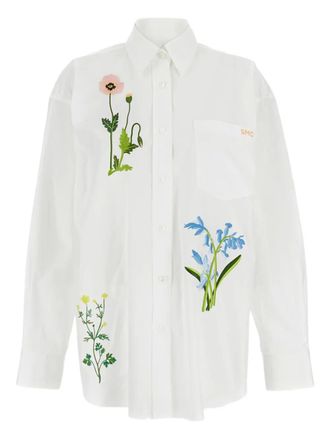 Stella McCartney floral-embroidered shirt - women - Cotton - 40 - White