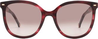 Carolina Herrera Brown Square Ladies Sunglasses HER 0136/S 0K4G/HA 55