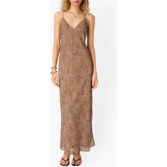 Cami NYC Raven Leopard Print Silk Chiffon Dress at Nordstrom, Size Xx-Small