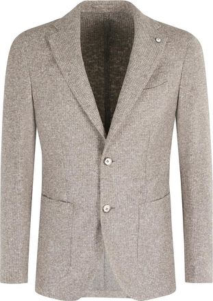 L.B.M. 1911 Jersey Jas Pied De Poul - Heren - Blazers - Grijs - L - Jassen