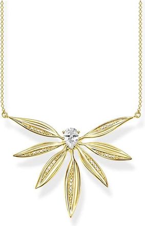 Thomas Sabo Damesketting met hanger Glam & Soul Bladeren Groot Goudkleurig Ke 1950-414-14-L45V - Dames - Kettingen - Geel - ONE Size - Accessoires