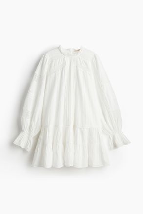 H&M Baumwollkleid mit Spitze - White
