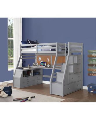 ACME Jason Ii Twin Loft Bed & Storage Ladder