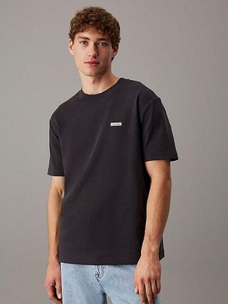 Calvin Klein Camiseta De Algod&oacute;n El&aacute;stico Con Insignia