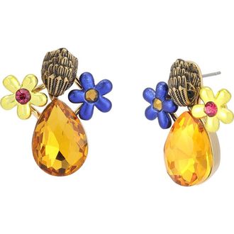 Kurt Geiger Eagles Head Crystal Flower Stud Earrings in Multi at Nordstrom Rack
