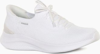 Skechers Womens Slip In Ultra Flex 4.0 Womens Trainers - White - Size: 3