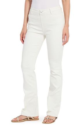 Lyss&eacute; Estelle Pull-On High Waist Flare Jeans in Ecru White at Nordstrom, Size X-Small