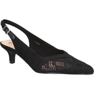 Bella Vita Marquette Pointed Toe Slingback Pump in Black Suede at Nordstrom Rack, Size 9.5
