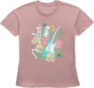 Fender Womens Fender Spring Stratocaster Graphic T-Shirt in Desert Pink at Nordstrom, Size Xx-Large