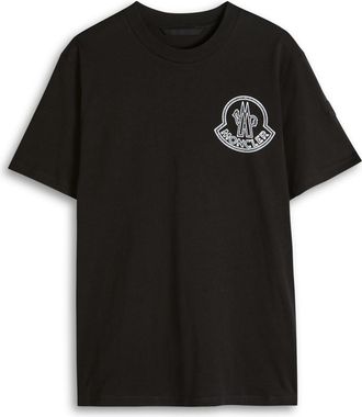 Moncler New Badge Logo-print Cotton T-shirt - Black - Xxxl