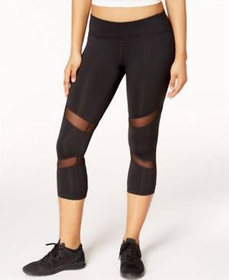 Ideology Fitness Workout Capri Leggings - Plus In Embossed Dot
