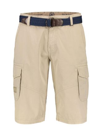 Lerros Bermudas LERROS LERROS Cargobermuda mit G&uuml;rtel, Herren, Gr. 5XL, beige (light dune beig), 100% Baumwolle, Hosen Bermudas