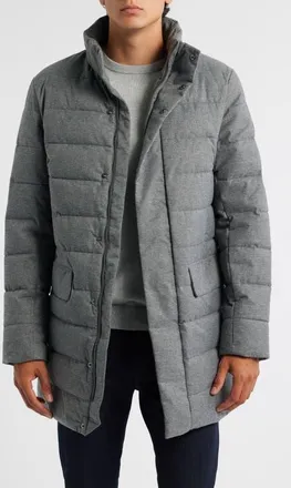 Save The Duck Gordon Puffer Jacket with Stowaway Hood in Mid Grey Melange at Nordstrom, Size Xx-Large