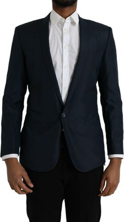 Dolce & Gabbana Mens Tailored Notch Lapel Blazer - Dark Blue - Size EU 50 (Mens)