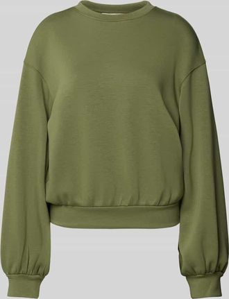 Moss Copenhagen Oversized Sweatshirt mit gerippten Abschlüssen Modell Brionna in Oliv, Größe L/XL
