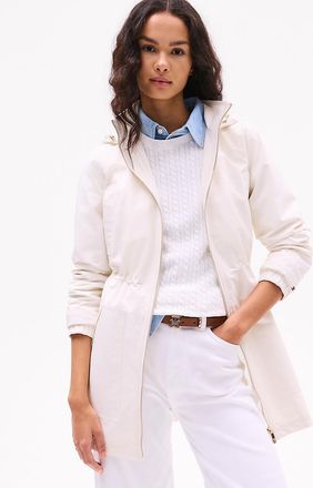 Tommy Hilfiger Womens Hooded Storm Jacket - White - XXL