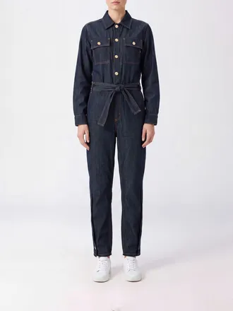 Liu Jo Tuta jumpsuit in denim di cotone slim fit con cintura in vita