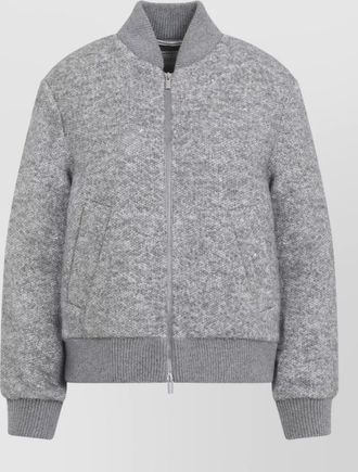 PESERICO boucl&eacute; bomber jacket