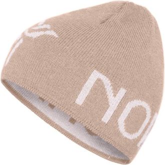 Norr&oslash;na 29 Merinoull Logo Beanie M&uuml;tze - Unisex | beige