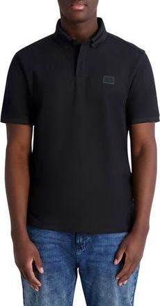 Karl Lagerfeld Short Sleeve Knit Polo in Black at Nordstrom Rack, Size Xx-Large