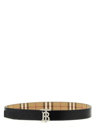 Burberry Logo Buckle Reversible Belt - beige