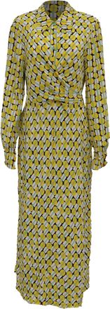 Diane Von F&uuml;rstenberg Diane Von Furstenberg Tori Printed Midi Dress in Multicolor Viscose