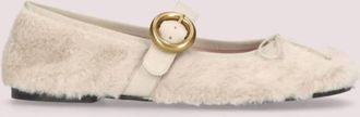 Pretty Ballerinas Womens Georgia Ballet Flat Shoes In White