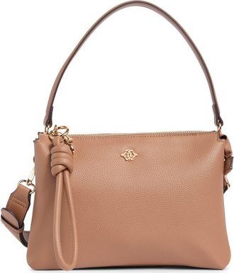 Nanette Lepore Alyce Triple Section Crossbody Bag in Mocha Mousse at Nordstrom Rack