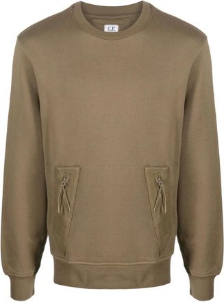 C.P. Company C.P. Company, Sweatshirts, male, Brown, 3XL, Butternut Fleece Kangaroo Jumper
