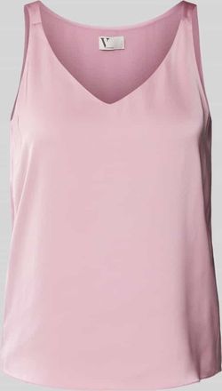Vera Mont Regular Fit Blusentop mit V-Ausschnitt in Rosa, Gr&ouml;&szlig;e 42