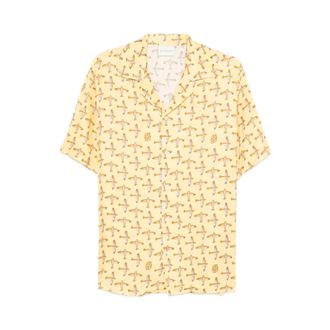 Dr&ocirc;le de Monsieur Overhemden, Heren, Geel, XL, Short Sleeve Shirt