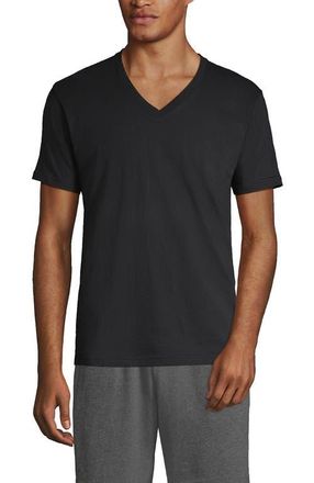 Lands End V-Neck Undershirt 3 Pack in Black at Nordstrom, Size Small