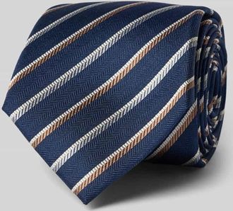 Joop Krawatte aus Seide im Allover-Look (8 cm) in Marine, Gr&ouml;&szlig;e 1