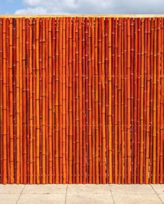 PRIMROSE Thick Red Natural Bamboo Screening Roll Privacy Border 1.9m x 1.8m
