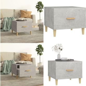 vidaXL Tavolino Salotto Grigio Cemento 50x50x40 cm Legno Multistrato - Tavolino in legno - Tavolino in legno multistrato