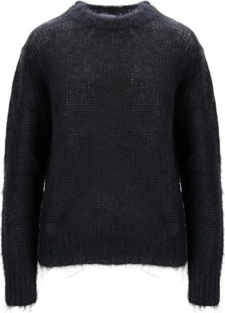 Dsquared2 Mohair Blend Trui met Lange Mouwen - Dames - Ronde hals truien - Zwart - S - Wol - Truien & Vesten