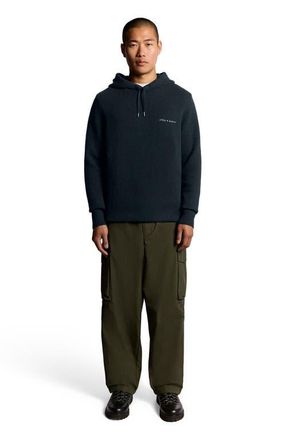 Lyle & Scott Script Long Sleeve Knitted Hoodie in Dark Navy at Nordstrom, Size Xx-Large