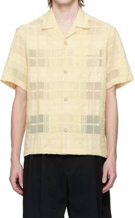 CMMN SWDN Ture Short Sleeve Shirt In Beige Check