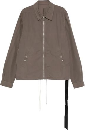 Rick Owens Light Jackets, male, Gray, Size: L Zip-up Jacket