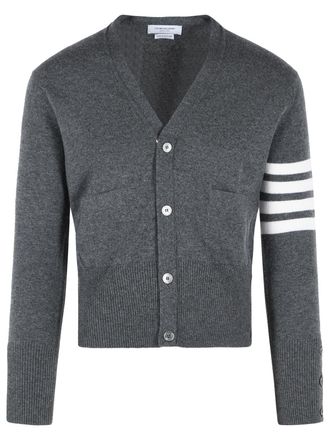 Thom Browne Classic 4 Bar Grey Cashmere Cardigan