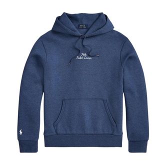 Polo Ralph Lauren Hoodies, male, Blue, XL, Cotton Hoodie with Logo