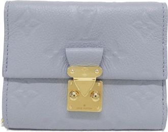 Louis Vuitton Blue Leather Wallet (Tri-Fold) (Pre-Owned)